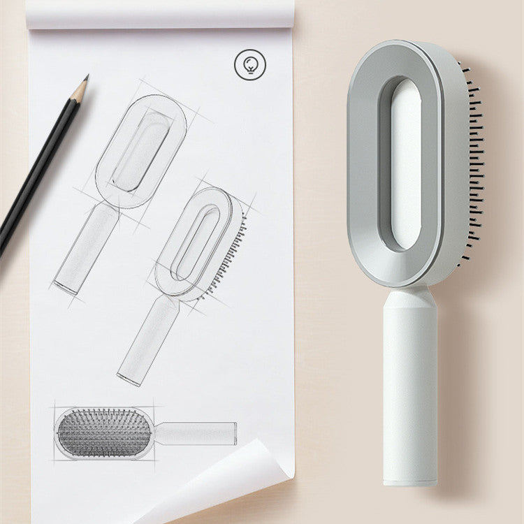 Self-Cleaning Hair Brush – Easy Cleaning & Scalp Massage