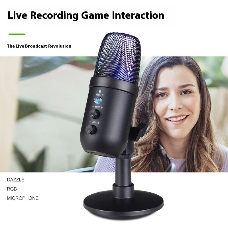 USB RGB Microphone – Perfect for Gaming & Live Streaming