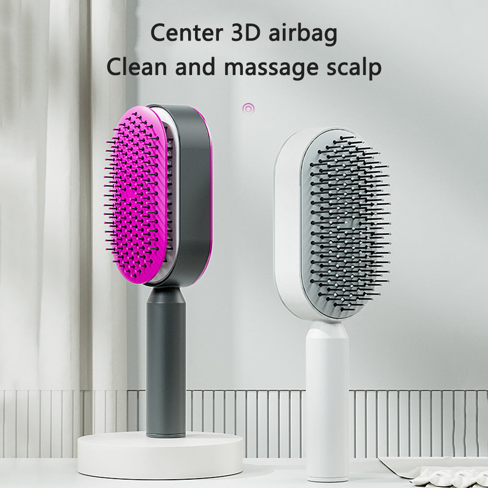 Self-Cleaning Hair Brush – Easy Cleaning & Scalp Massage