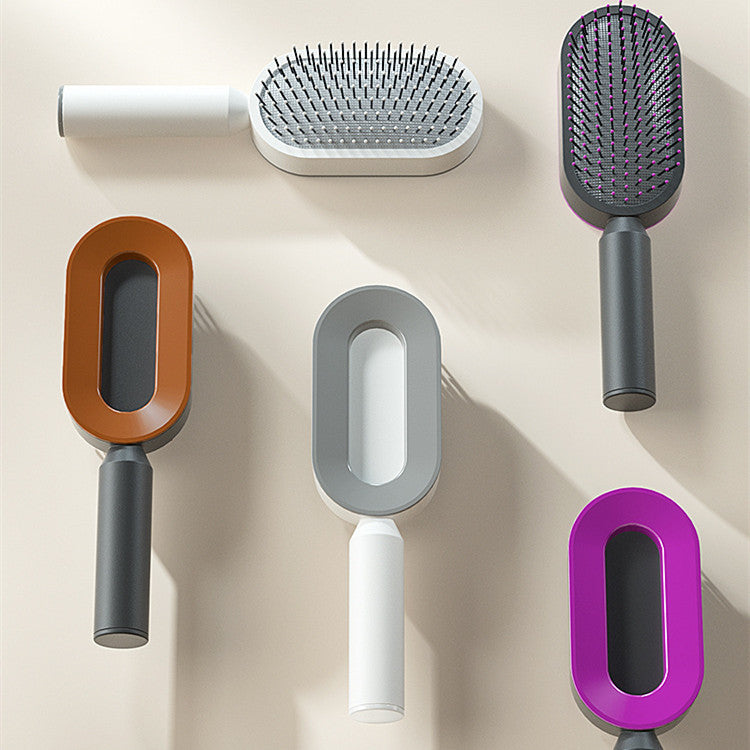 Self-Cleaning Hair Brush – Easy Cleaning & Scalp Massage