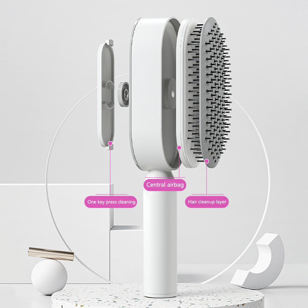 Self-Cleaning Hair Brush – Easy Cleaning & Scalp Massage